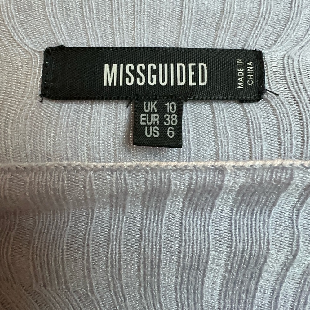 Missguided Lilac Purple, Ribbed Sweater Style Dress - Picture 4 of 4